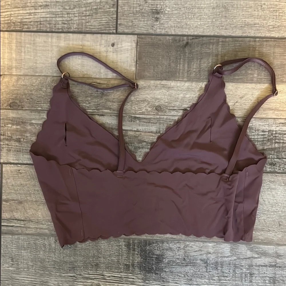 Set of 4 Scalloped Bralettes in Rust, Blush, Beige and Brown - Picture 3 of 10